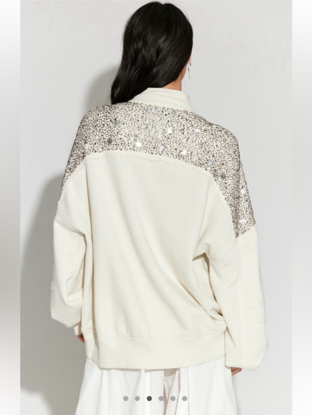 Free People Sparkle Sweatshirt Jacket - Size M - Picture 2 of 10